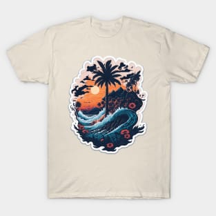 Paradise Unleashed: Clipart Palm Tree T-Shirt